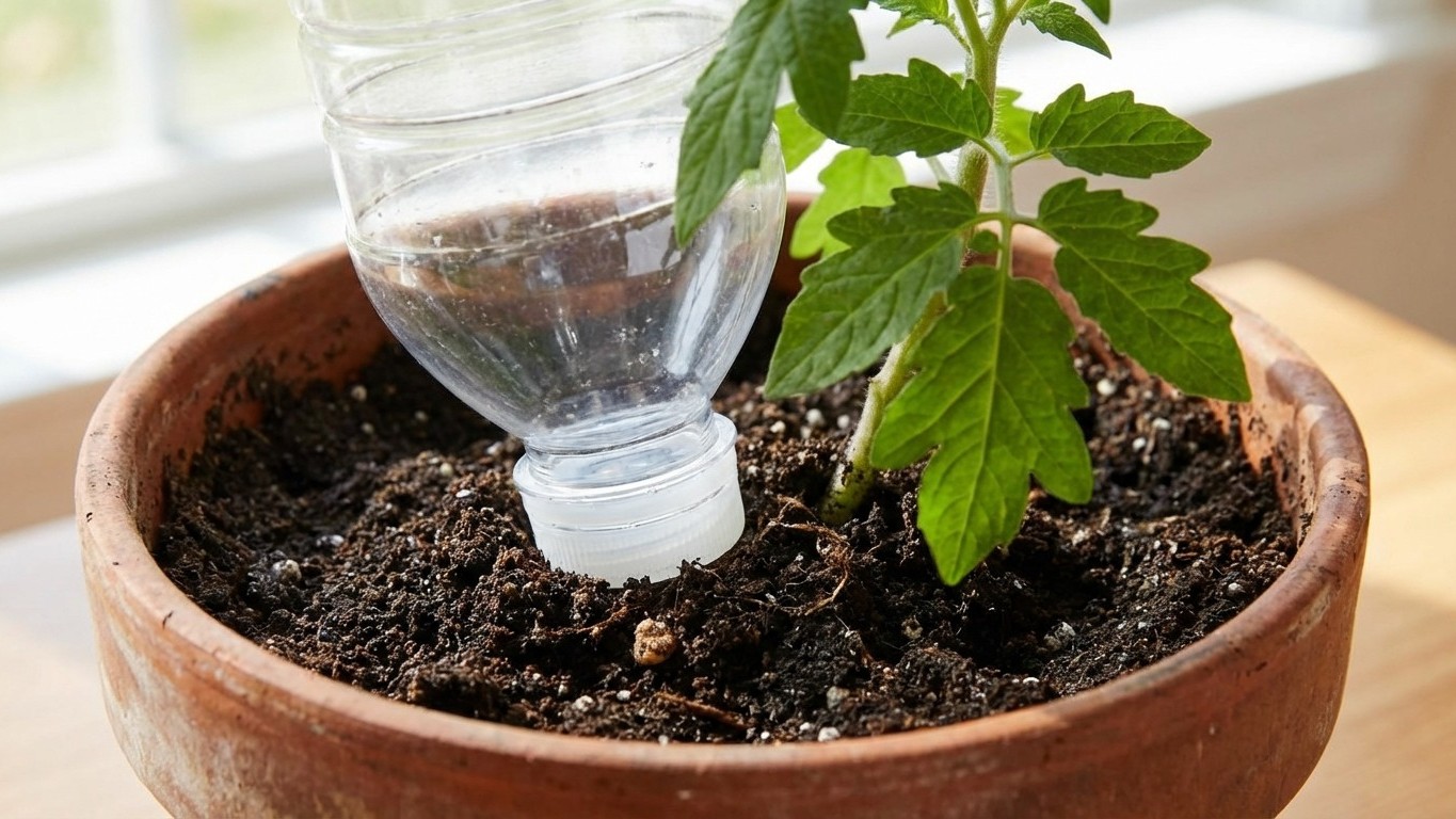 Der Flaschenwickel-Trick: So versorgen Sie Ihre Pflanzen 15 Tage lang völlig automatisch