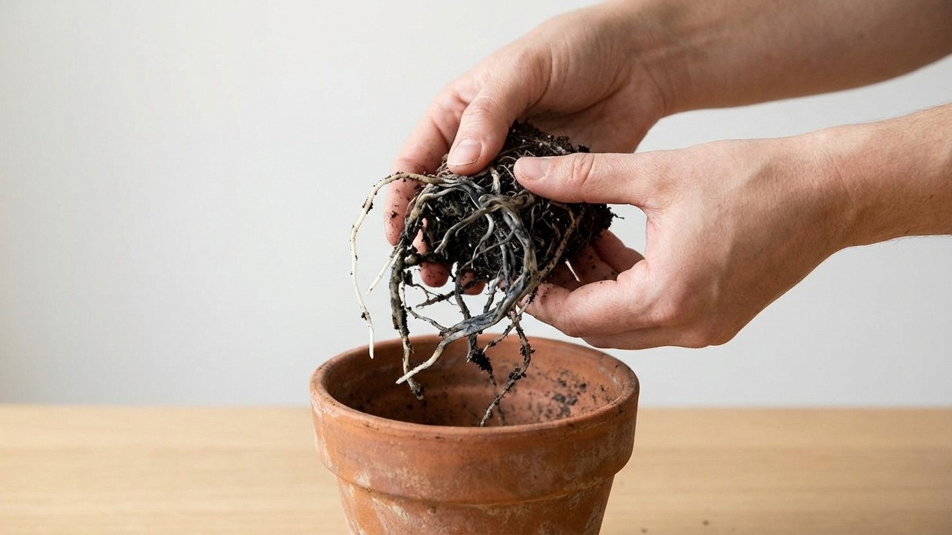 Der tödliche Fehler nach dem Umtopfen: Warum Gießen sofort die Pflanze tötet