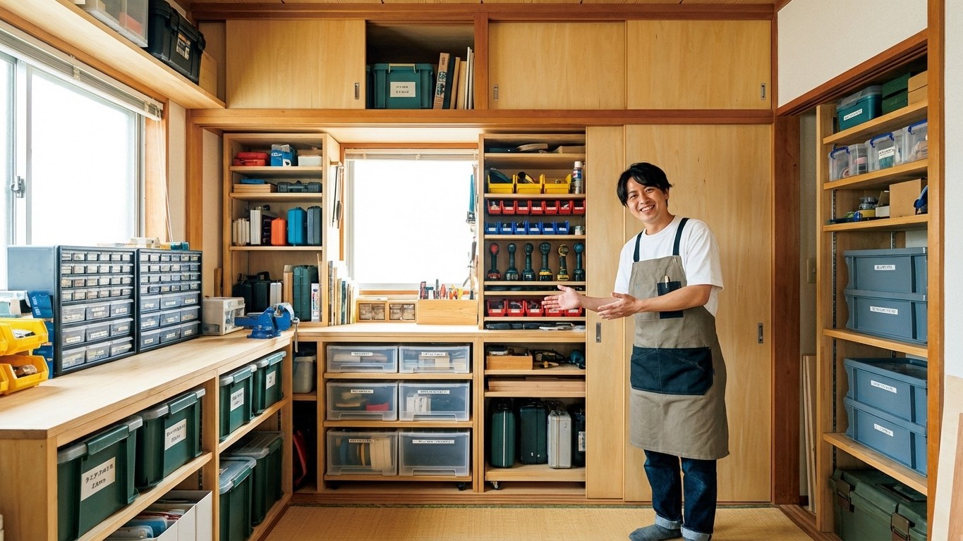 Die japanische Werkstatt-Methode, die auf 4 Quadratmetern doppelt so viel Stauraum schafft