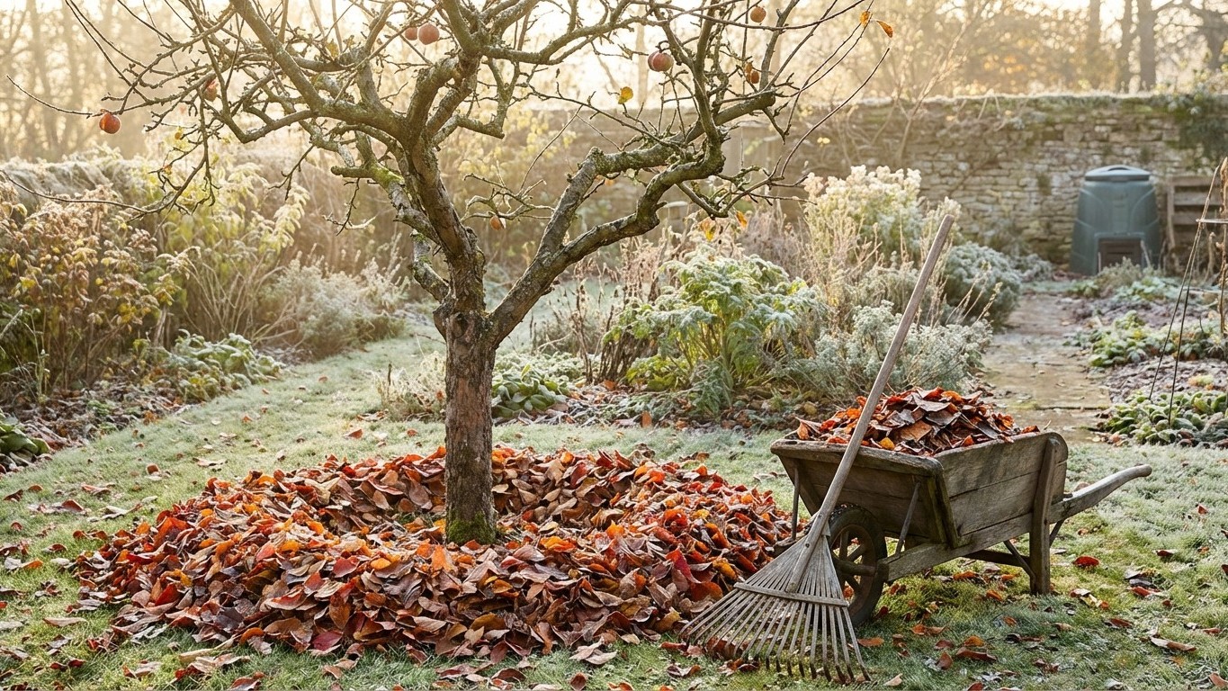 Garten-Sensation: Mit diesem kostenlosen Laub-Trick rettest du deine Obstbäume vor dem Frost!