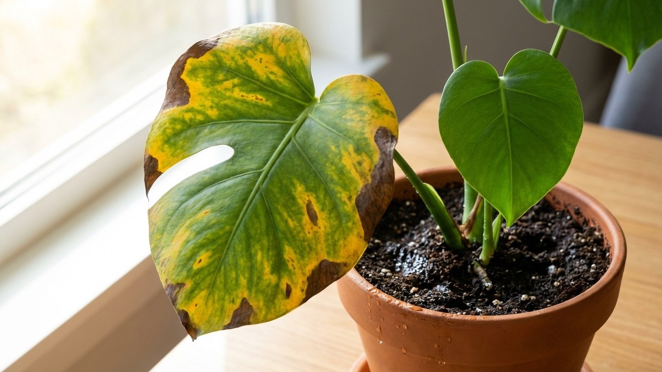 Gelbe Flecken auf Blättern? Ihre Tropenpflanze ertrinkt – Rettung ist möglich