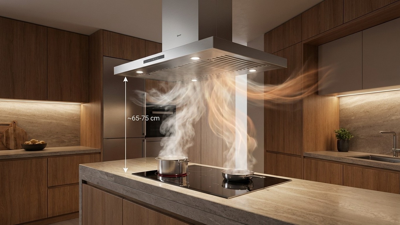 Ich habe meine Dunstabzugshaube jahrelang falsch montiert: Diese Zentimeter machen den Unterschied