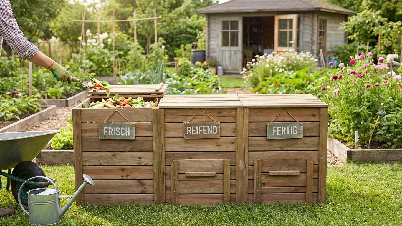 Küchenabfälle in kostenlosen Hochleistungsdünger verwandeln: Die 3-Behälter-Methode der Profigärtner