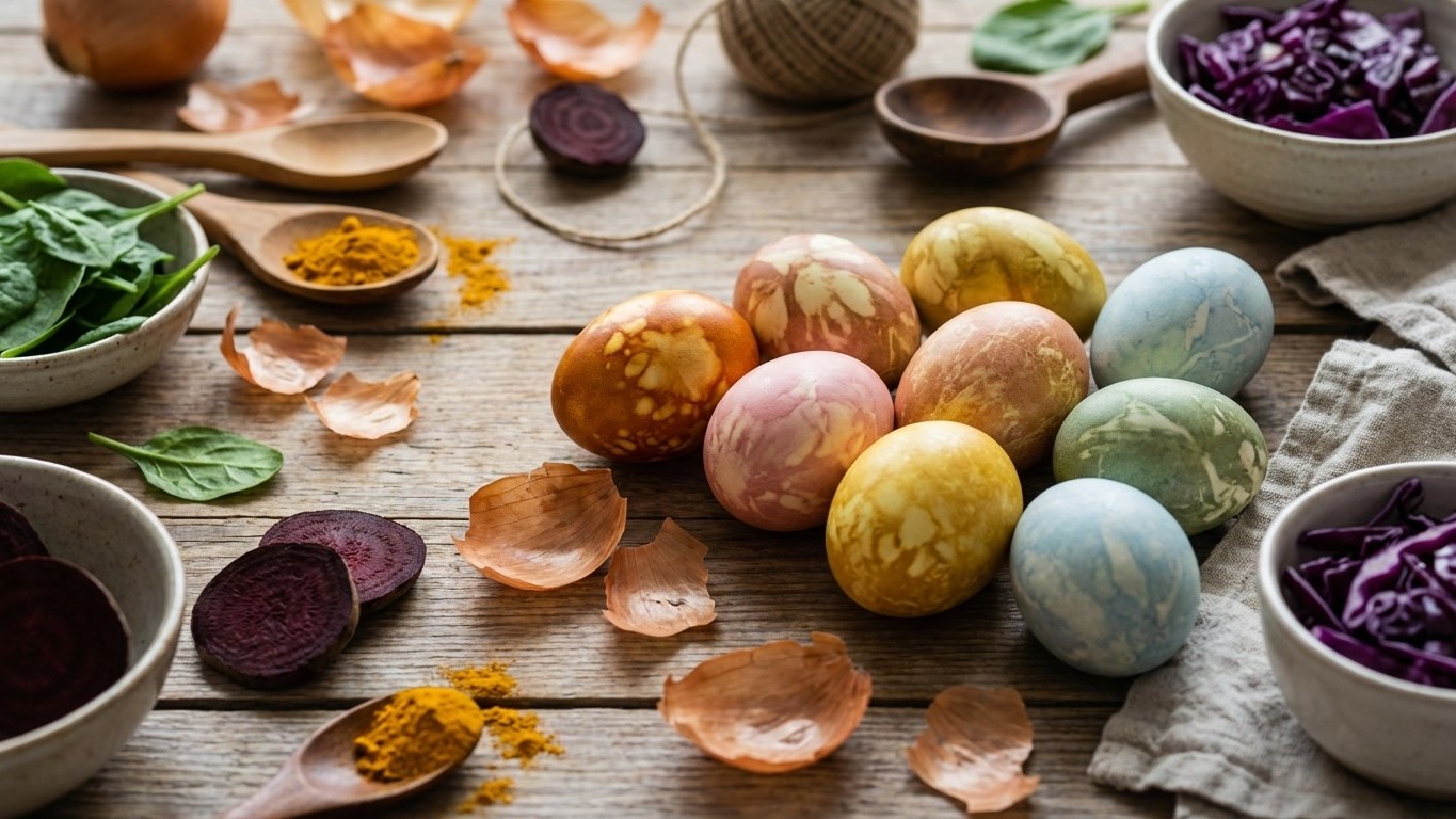 Ostereier natürlich färben: So gelingen Farben mit Zwiebeln, Roter Bete & Co.