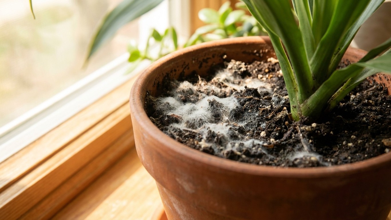 Schimmel auf der erde: zu viel gießen oder falsches substrat?