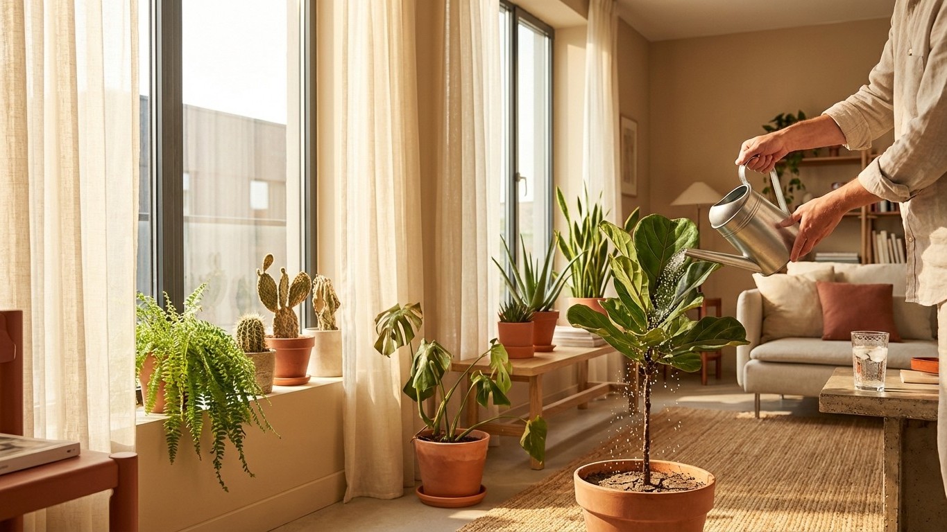 Zimmerpflanzen gießen im sommer: hitze, verdunstung und urlaubs-zeit