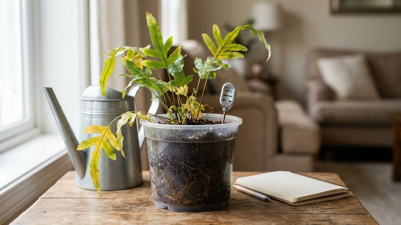 Zimmerpflanzen gießfehler symptome: checklisten, tests und schnelle lösungen