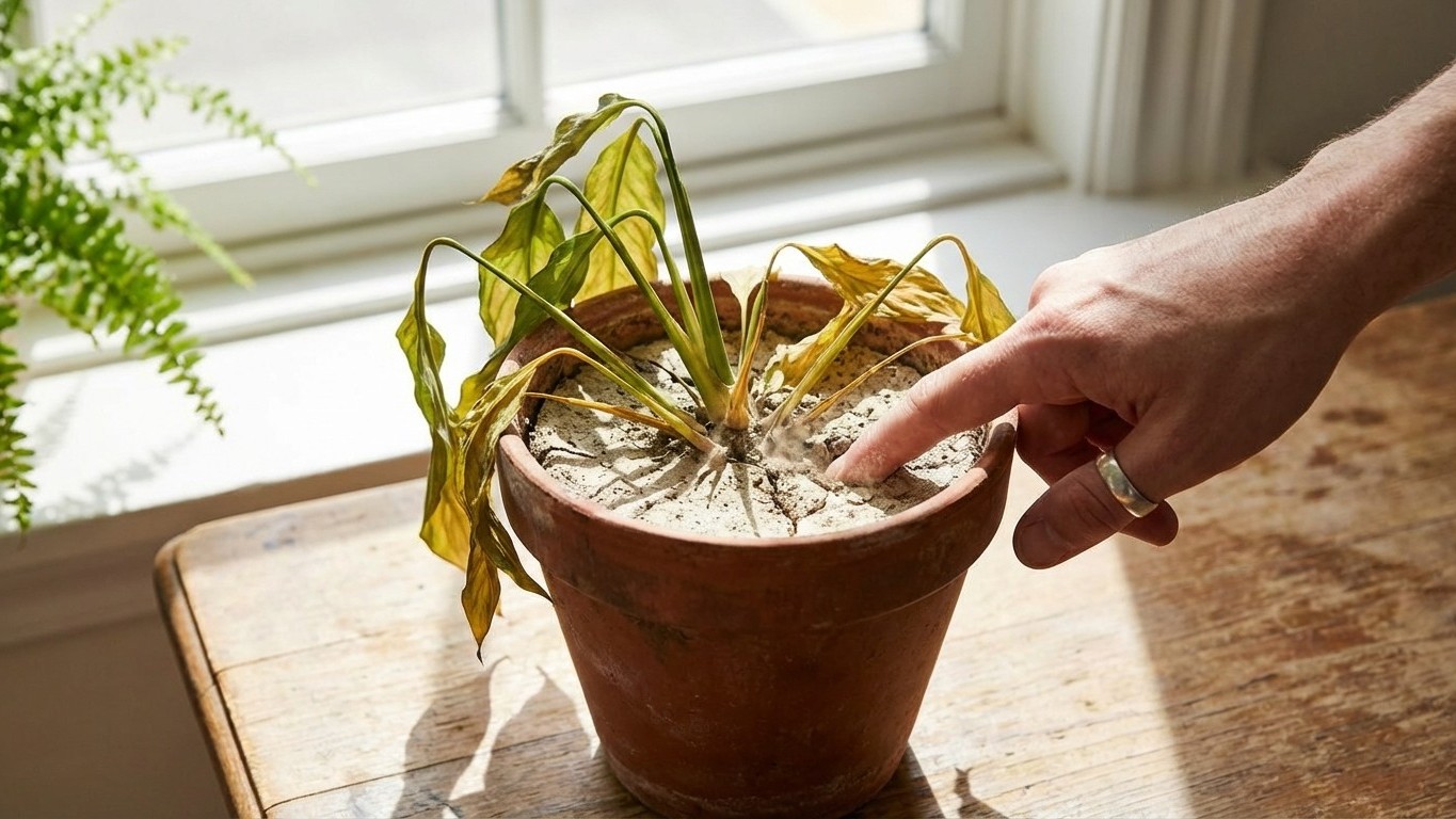Zu wenig gegossen: symptome bei zimmerpflanzen und schnelle hilfe