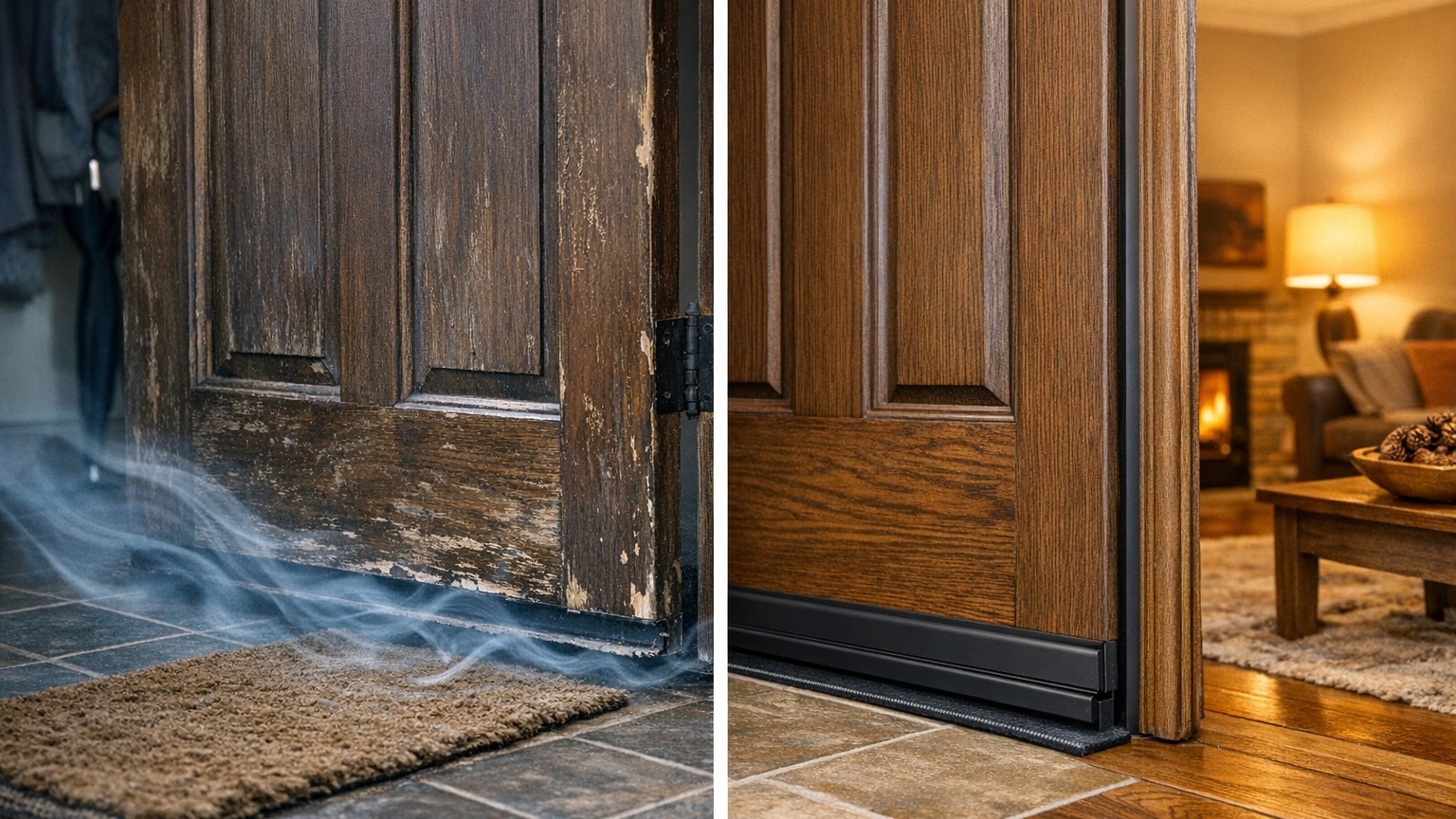 Zugluft adé: Diese drei Methoden machen deine alte Haustür endlich dicht