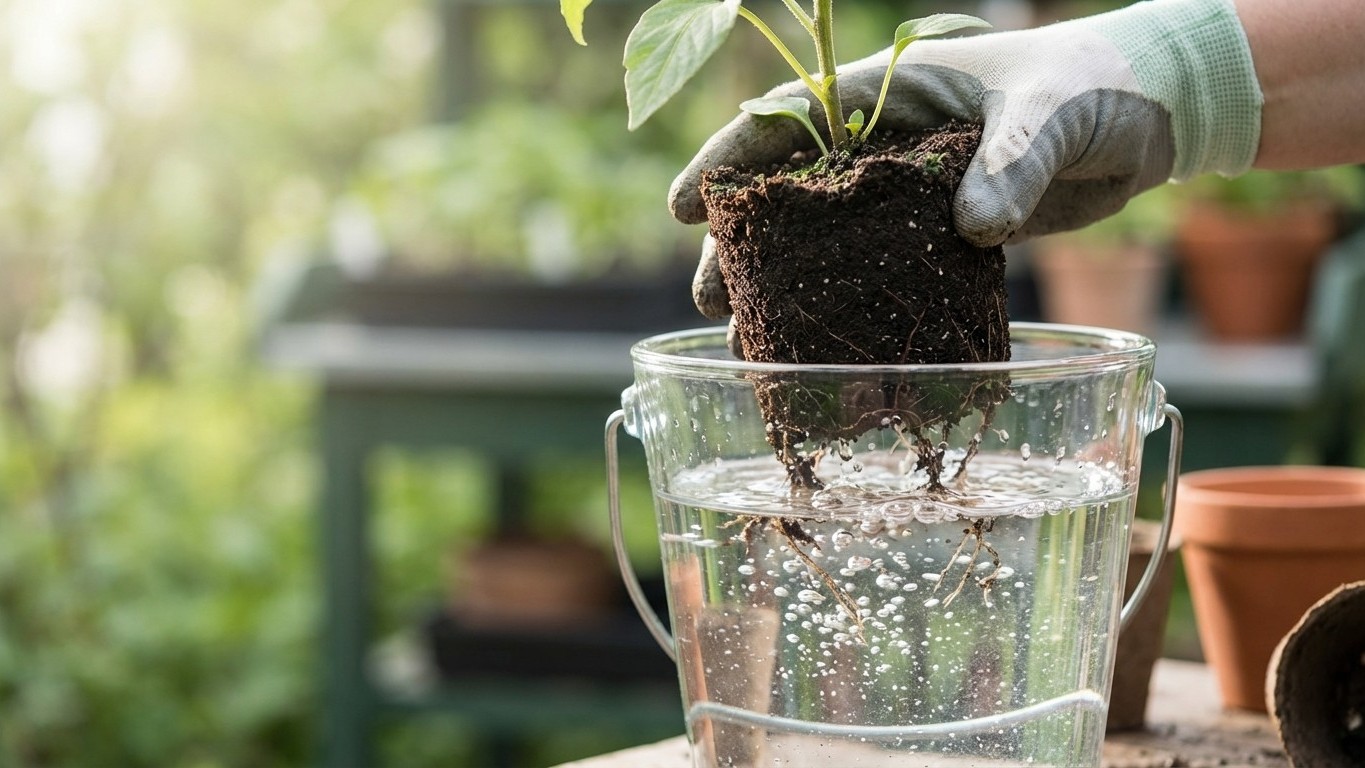 Der Gärtner-Trick, den alle kennen sollten: Warum das Wasserbad Pflanzen rettet