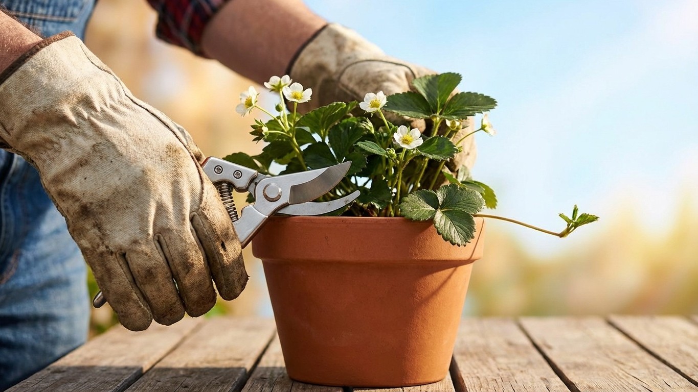 Die Schere-Geheimnis: Wie Sie im Juni mit Erdbeeren im Topf belohnt werden
