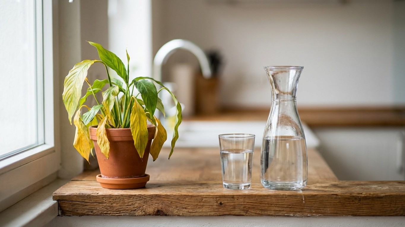 Euer Einblatt wird gelb und alle sagen 'mehr Licht' - dabei liegt das Problem direkt im Leitungswasser