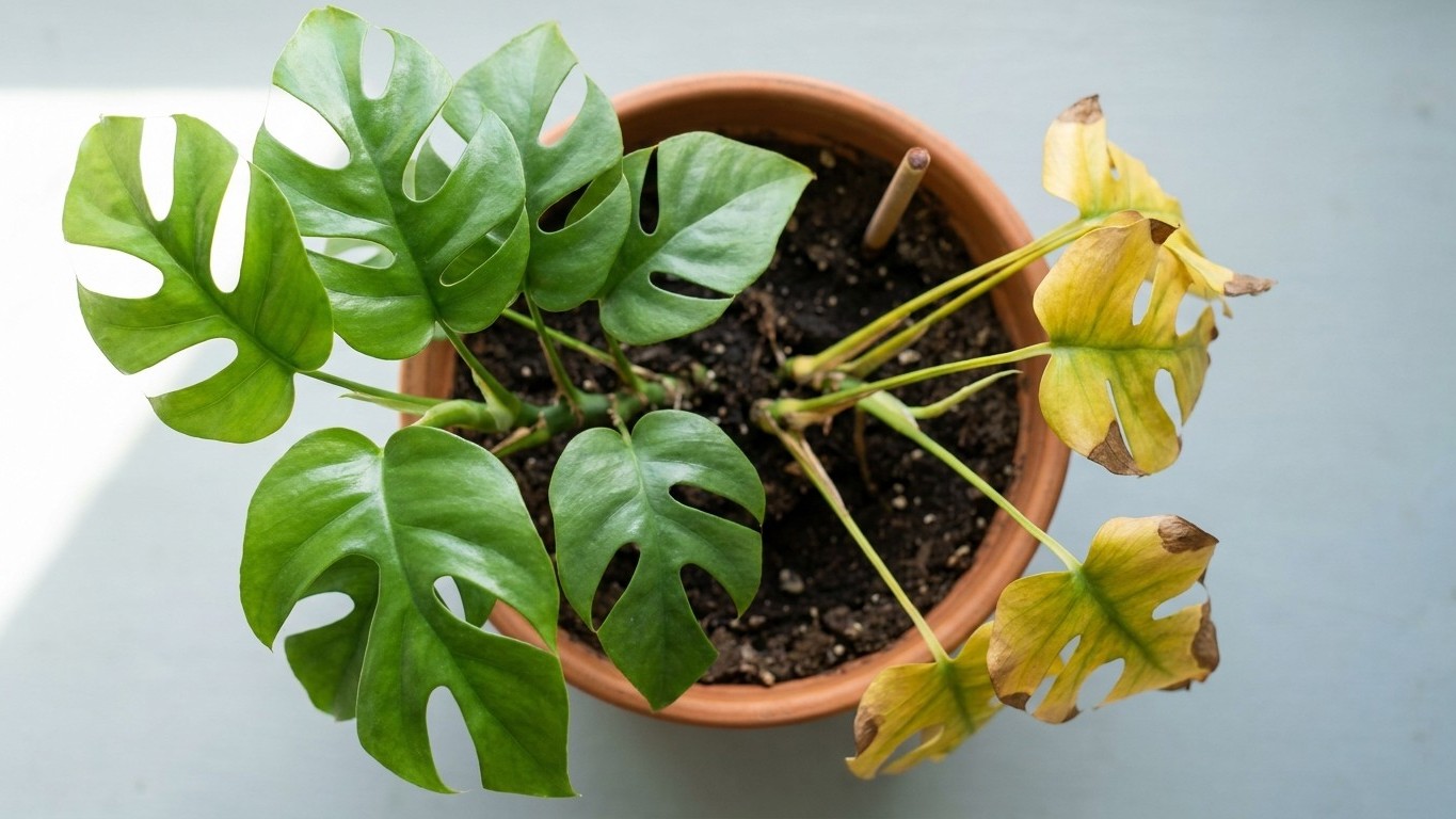 Ein Düngestäbchen reicht aus: Wie ein häufiger Fehler meine Monstera halbseitig zerstörte
