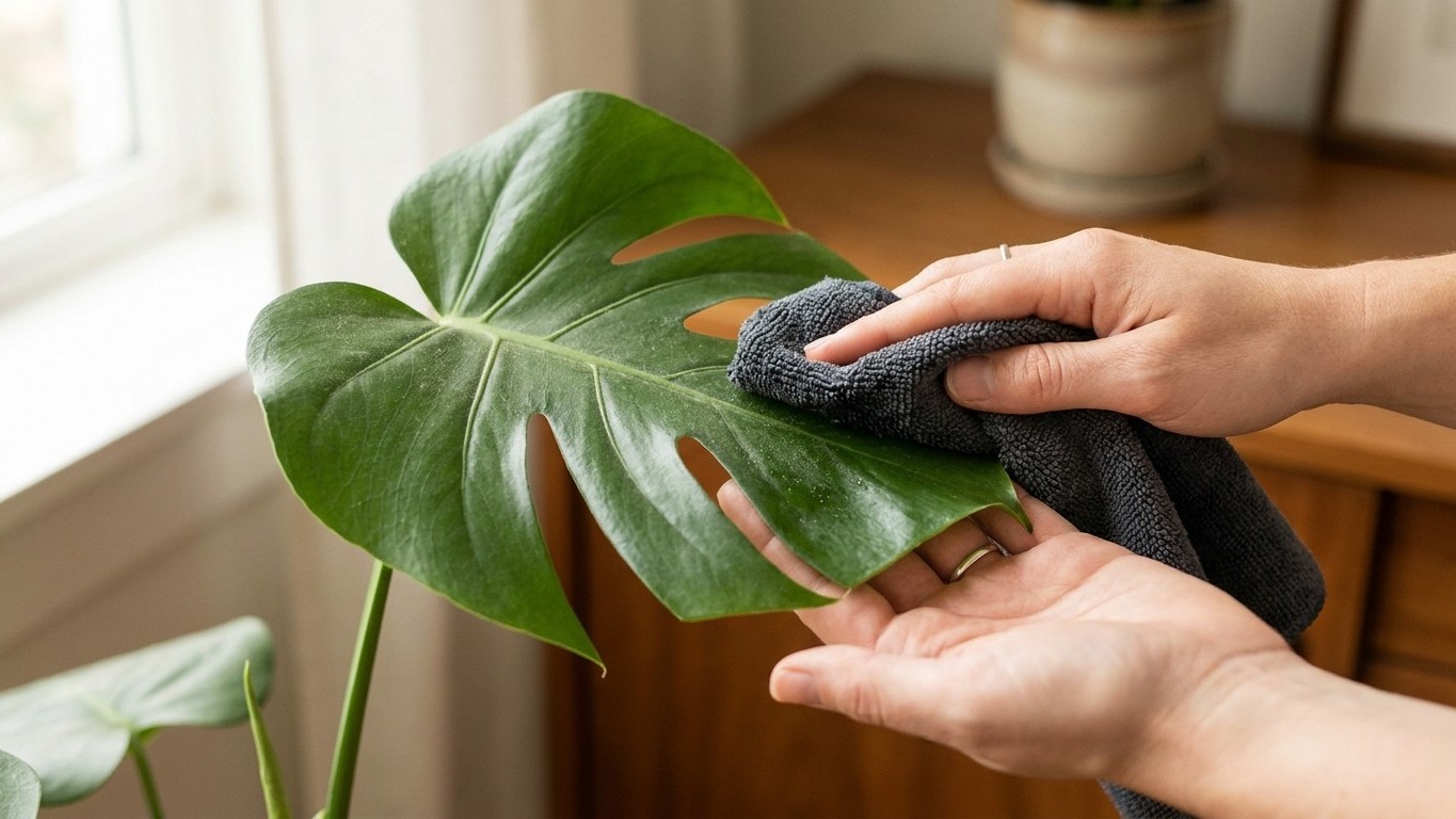 Das Monstera-Geheimnis: Warum deine Pflanze nicht wächst – und wie ein feuchtes Tuch alles ändert