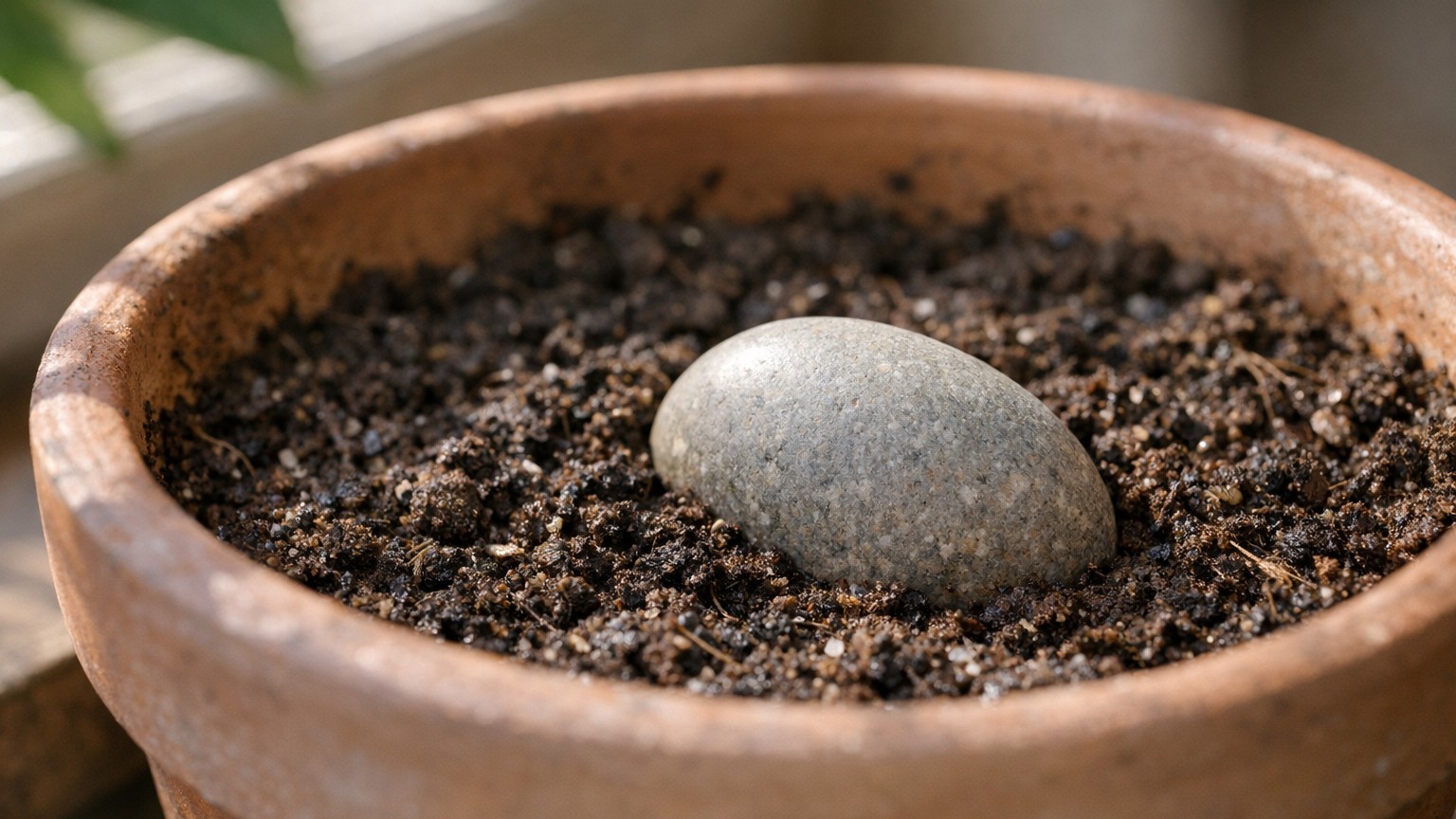 Der vergessene Großmutter-Trick: Wie Steine auf der Blumenerde Ihre Zimmerpflanzen 2026 vor der Hitze bewahren