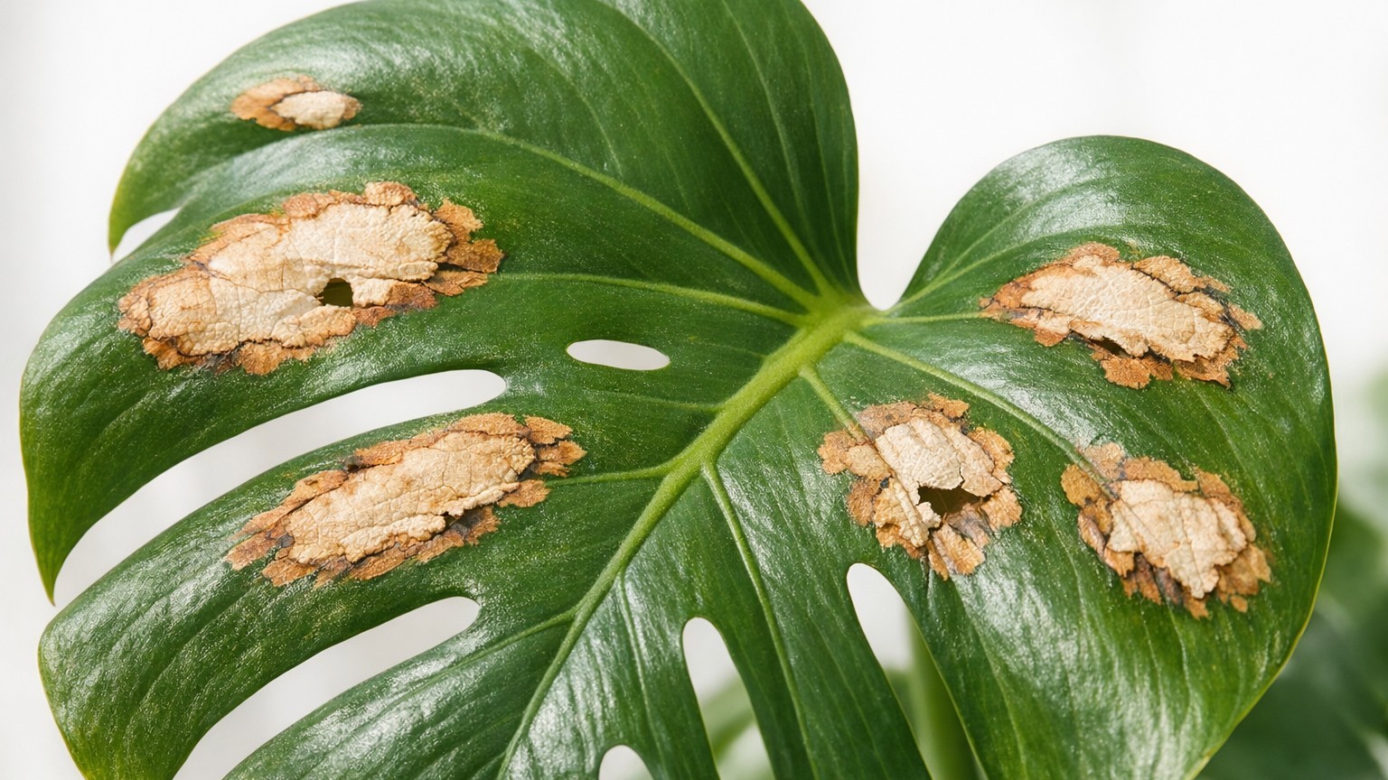 Monstera-Sonnenbrand: Warum braune Flecken nach dem Südfenster erscheinen und wie du es verhinderst