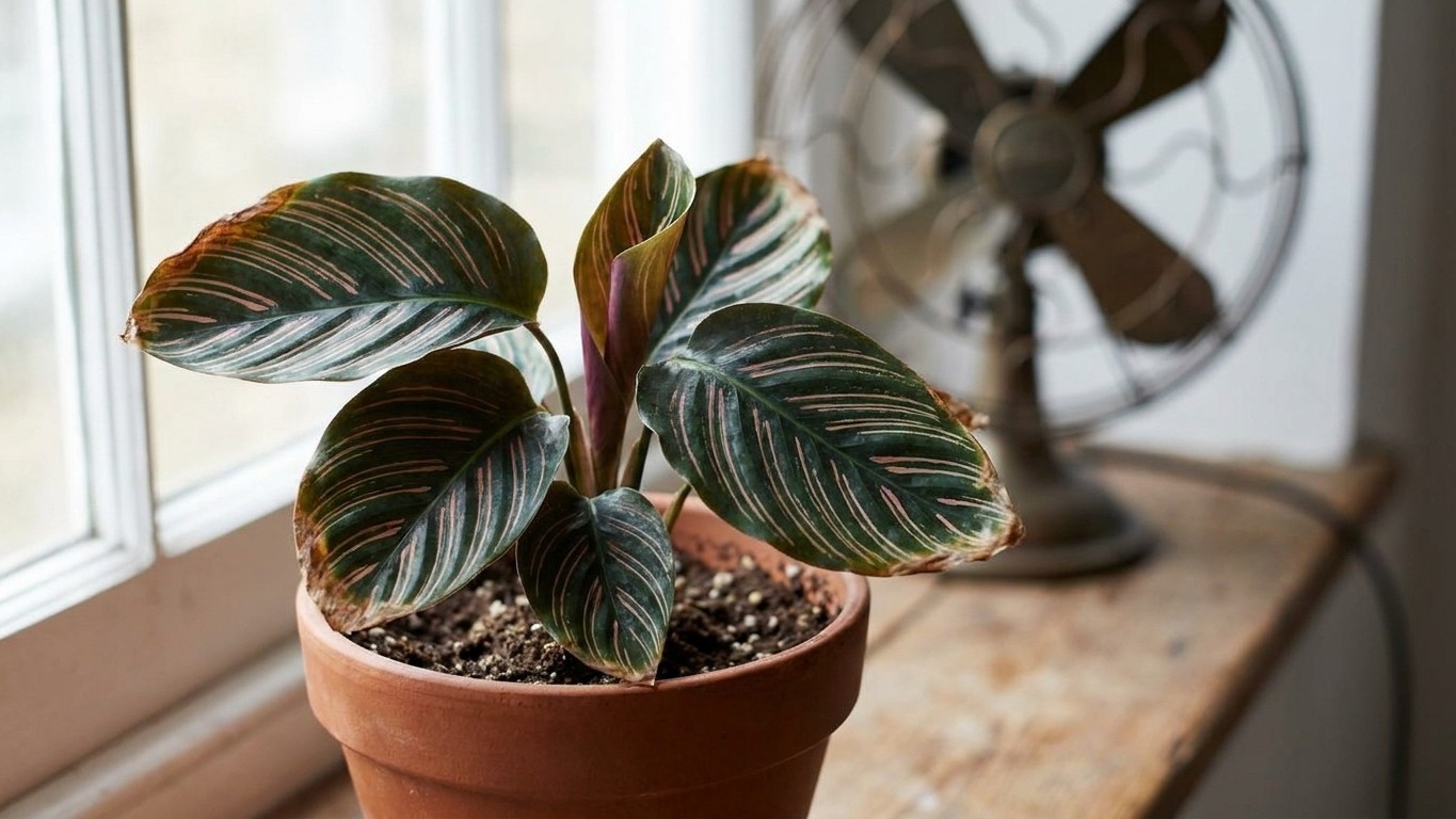 Der Ventilator-Fehler: Warum deine Calathea trotz Gießen vertrocknet