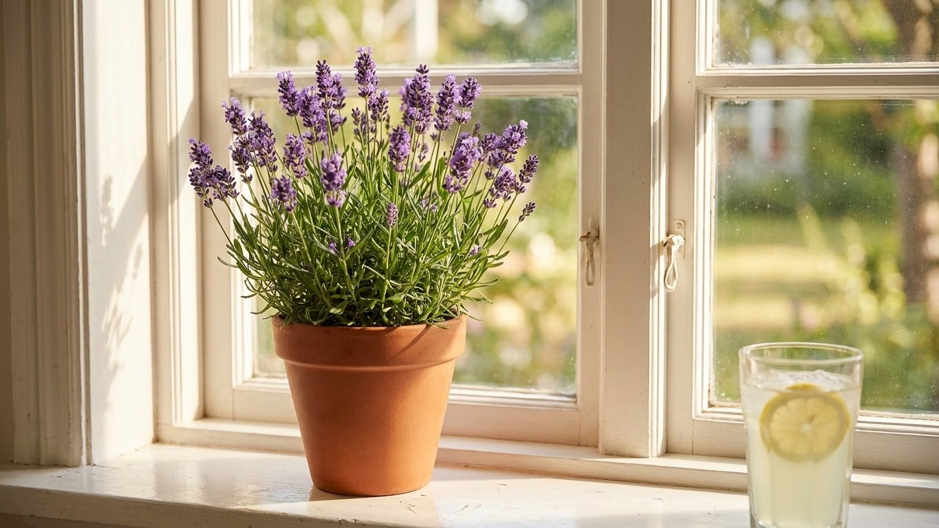 Eine Pflanze auf der Fensterbank: Wie Lavendel und Co. Wespen, Hornissen und Fliegen vertreiben