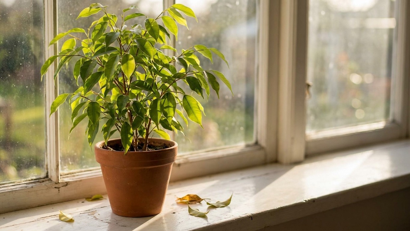 Ich habe meinen Ficus im Sommer nur einen Meter weiter ans hellere Fenster gestellt: drei Tage später lag fast das ganze L...