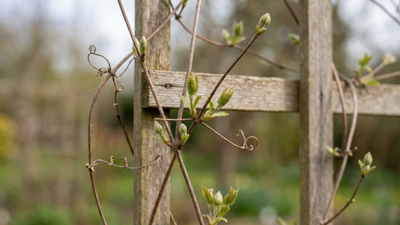 Ich habe Kletterrose und Waldrebe im März in einem Durchgang zurückgeschnitten, nur um Zeit zu sparen: im Mai blühte die e...