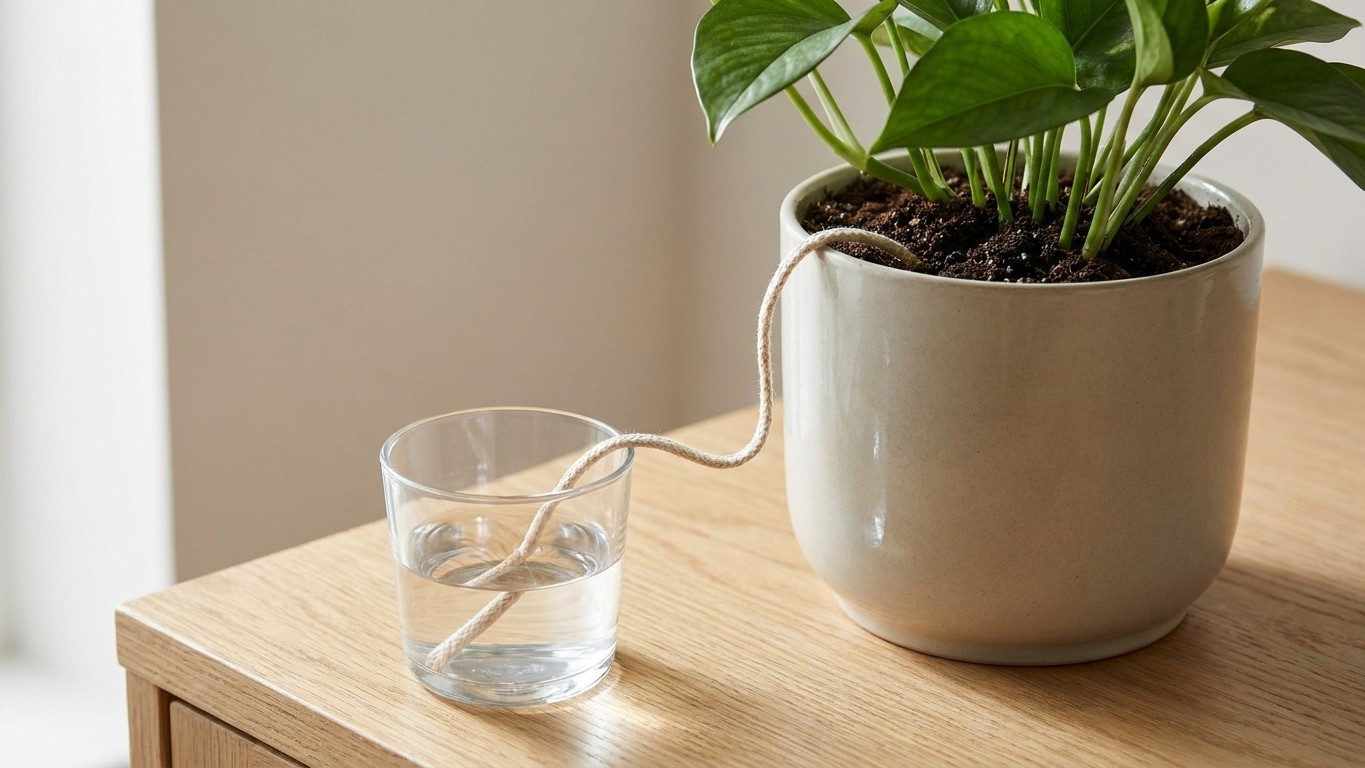 Schluss mit den Wasserflaschen kopfüber im Blumentopf: seit die Schale tiefer steht als der Topf, bleibt die Erde drei Woc...